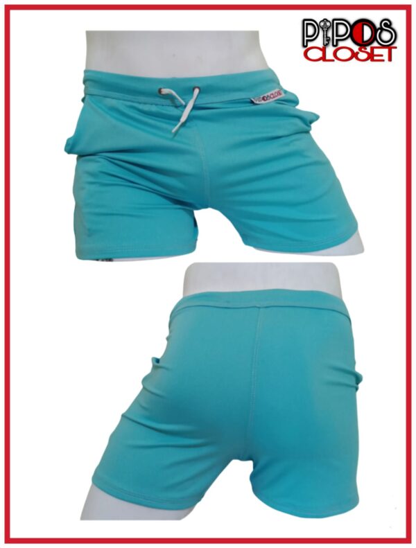 Short Lycra para llevarlo al gym o a la playa, de materiales polyester con spandex