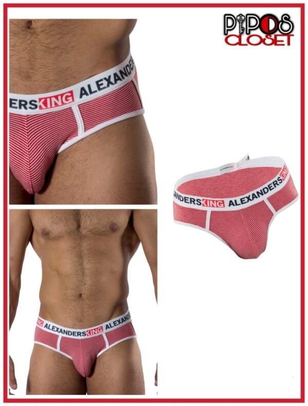 Brief Alexander King Rojo Lineas